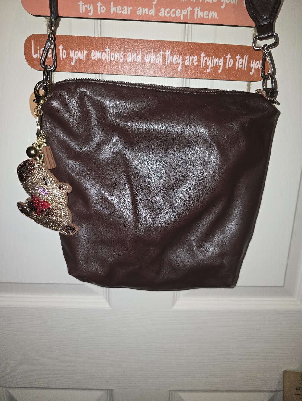 Steve Madden Women’s Brown Crossbody Shoulder Bag - Classic Everyday Style